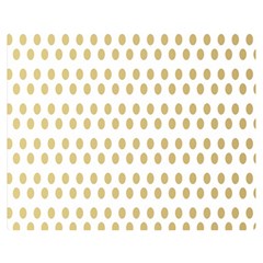 Polka Dots Gold Grey Double Sided Flano Blanket (medium)  by Mariart