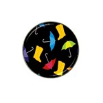 Rain Shoe Boots Blue Yellow Pink Orange Black Umbrella Hat Clip Ball Marker (10 pack) Front