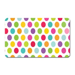 Polka Dot Yellow Green Blue Pink Purple Red Rainbow Color Magnet (rectangular) by Mariart