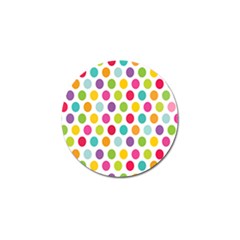 Polka Dot Yellow Green Blue Pink Purple Red Rainbow Color Golf Ball Marker (4 Pack) by Mariart