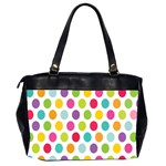 Polka Dot Yellow Green Blue Pink Purple Red Rainbow Color Office Handbags (2 Sides)  Back