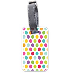 Polka Dot Yellow Green Blue Pink Purple Red Rainbow Color Luggage Tags (one Side)  by Mariart