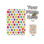 Polka Dot Yellow Green Blue Pink Purple Red Rainbow Color Playing Cards 54 (Mini)  Front - DiamondK