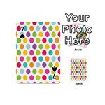 Polka Dot Yellow Green Blue Pink Purple Red Rainbow Color Playing Cards 54 (Mini)  Front - Spade7
