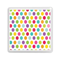 Polka Dot Yellow Green Blue Pink Purple Red Rainbow Color Memory Card Reader (square)  by Mariart