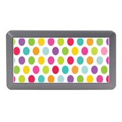 Polka Dot Yellow Green Blue Pink Purple Red Rainbow Color Memory Card Reader (mini)