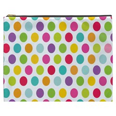 Polka Dot Yellow Green Blue Pink Purple Red Rainbow Color Cosmetic Bag (xxxl)  by Mariart