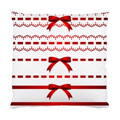 Ribbon Red Line Standard Cushion Case (two Sides) by Mariart