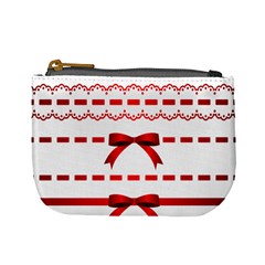 Ribbon Red Line Mini Coin Purses by Mariart