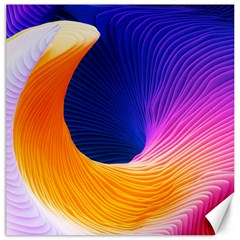 Wave Waves Chefron Color Blue Pink Orange White Red Purple Canvas 12  X 12  