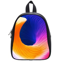 Wave Waves Chefron Color Blue Pink Orange White Red Purple School Bags (small) 