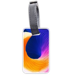 Wave Waves Chefron Color Blue Pink Orange White Red Purple Luggage Tags (one Side)  by Mariart