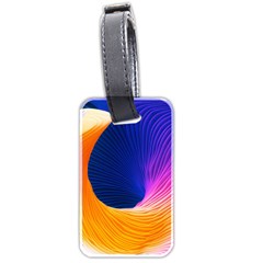 Wave Waves Chefron Color Blue Pink Orange White Red Purple Luggage Tags (two Sides) by Mariart