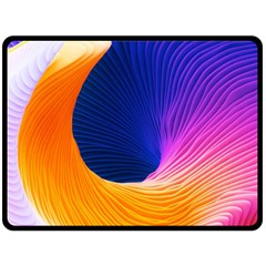 Wave Waves Chefron Color Blue Pink Orange White Red Purple Double Sided Fleece Blanket (large)  by Mariart