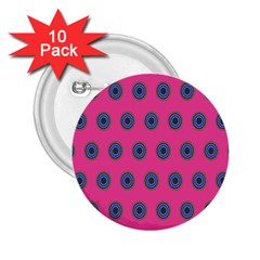 Polka Dot Circle Pink Purple Green 2 25  Buttons (10 Pack) 