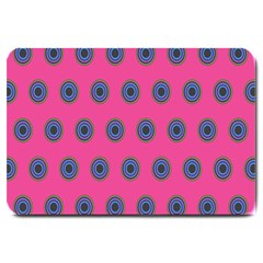 Polka Dot Circle Pink Purple Green Large Doormat  by Mariart