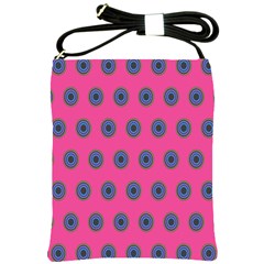 Polka Dot Circle Pink Purple Green Shoulder Sling Bags by Mariart