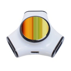 Colorful Citrus Colors Striped Background Wallpaper 3-port Usb Hub