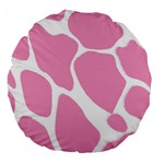 Baby Pink Girl Pattern Colorful Background Large 18  Premium Round Cushions Back