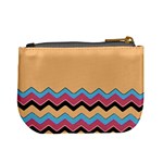 Chevrons Patterns Colorful Stripes Background Art Digital Mini Coin Purses Back