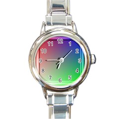 3d Rgb Glass Frame Round Italian Charm Watch by Simbadda