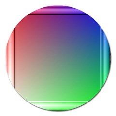 3d Rgb Glass Frame Magnet 5  (round) by Simbadda