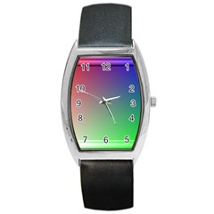 3d Rgb Glass Frame Barrel Style Metal Watch by Simbadda