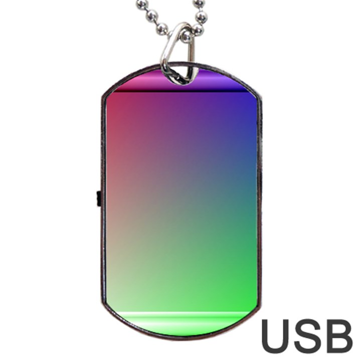 3d Rgb Glass Frame Dog Tag USB Flash (Two Sides)