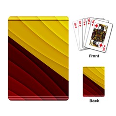 3d Glass Frame With Red Gold Fractal Background Playing Card