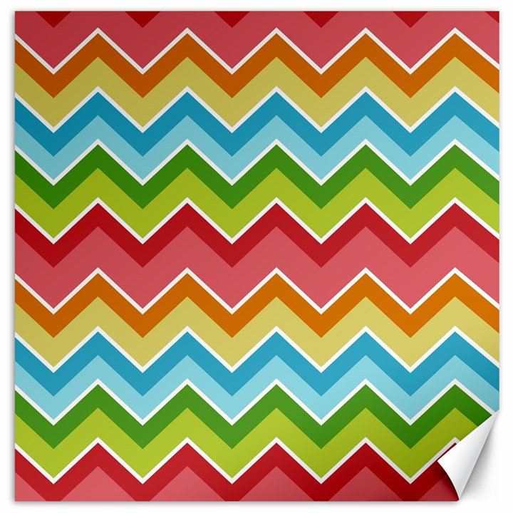 Colorful Background Of Chevrons Zigzag Pattern Canvas 12  x 12  