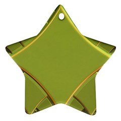 Fractal Green Diamonds Background Ornament (star) by Simbadda