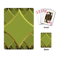 Fractal Green Diamonds Background Playing Card by Simbadda