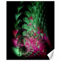 Pink And Green Shapes Make A Pretty Fractal Image Canvas 16  x 20  