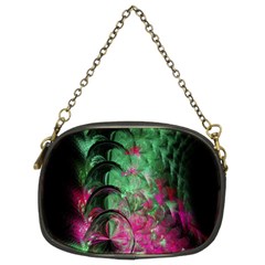 Pink And Green Shapes Make A Pretty Fractal Image Chain Purses (two Sides)  by Simbadda