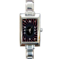 Fractal Black Hole Computer Digital Graphic Rectangle Italian Charm Watch by Simbadda