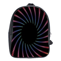 Fractal Black Hole Computer Digital Graphic School Bags (xl)  by Simbadda
