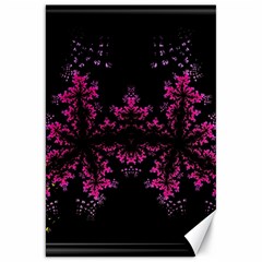 Violet Fractal On Black Background In 3d Glass Frame Canvas 20  X 30   by Simbadda