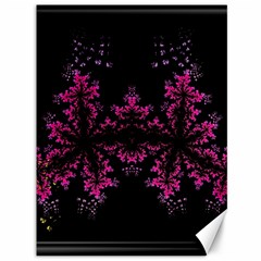 Violet Fractal On Black Background In 3d Glass Frame Canvas 36  X 48   by Simbadda