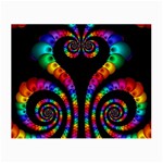 Fractal Drawing Of Phoenix Spirals Small Glasses Cloth Front