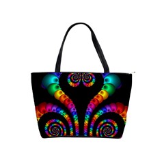 Fractal Drawing Of Phoenix Spirals Shoulder Handbags by Simbadda