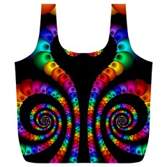 Fractal Drawing Of Phoenix Spirals Full Print Recycle Bags (l)  by Simbadda