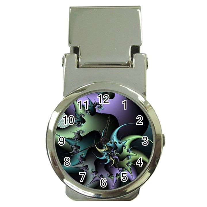 Fractal Image With Sharp Wheels Money Clip Watches