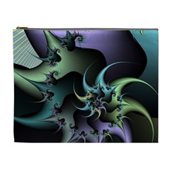 Fractal Image With Sharp Wheels Cosmetic Bag (xl) by Simbadda