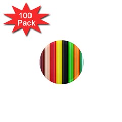 Stripes Colorful Striped Background Wallpaper Pattern 1  Mini Magnets (100 Pack) 