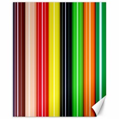 Stripes Colorful Striped Background Wallpaper Pattern Canvas 11  X 14   by Simbadda