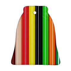 Stripes Colorful Striped Background Wallpaper Pattern Ornament (bell) by Simbadda