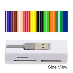Stripes Colorful Striped Background Wallpaper Pattern Memory Card Reader (stick)  by Simbadda