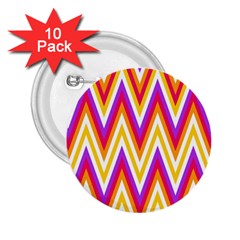 Colorful Chevrons Zigzag Pattern Seamless 2.25  Buttons (10 pack) 