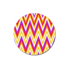 Colorful Chevrons Zigzag Pattern Seamless Magnet 3  (Round)