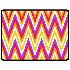 Colorful Chevrons Zigzag Pattern Seamless Fleece Blanket (Large) 